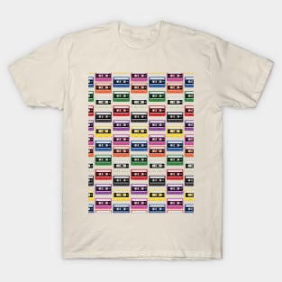 Cassettes In a Row *Clear BG* T-Shirt